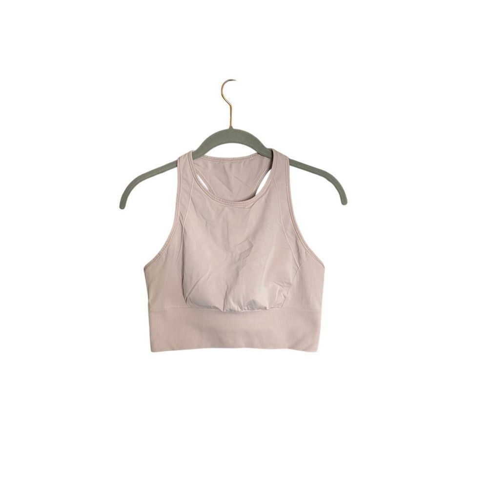 Lululemon ebb to train  pink sports bra size 8